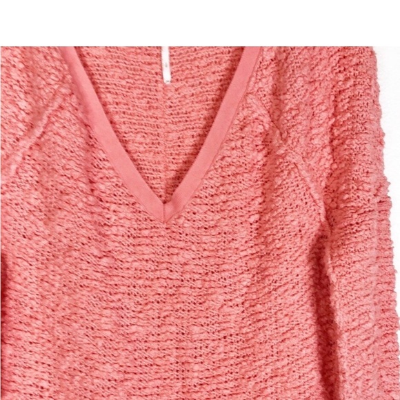 Free People Songbird chunky pullover popcorn  boucle’ sweater S - Picture 5 of 9